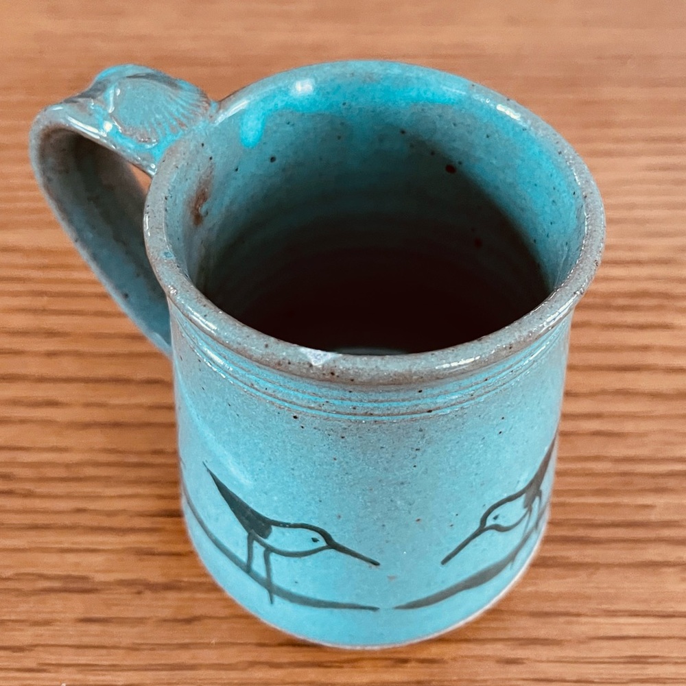 Vintage Sanibel Art Pottery Hand Painted Sandpiper made in the USA 4” H, 3.5” W - Picture 12 of 15